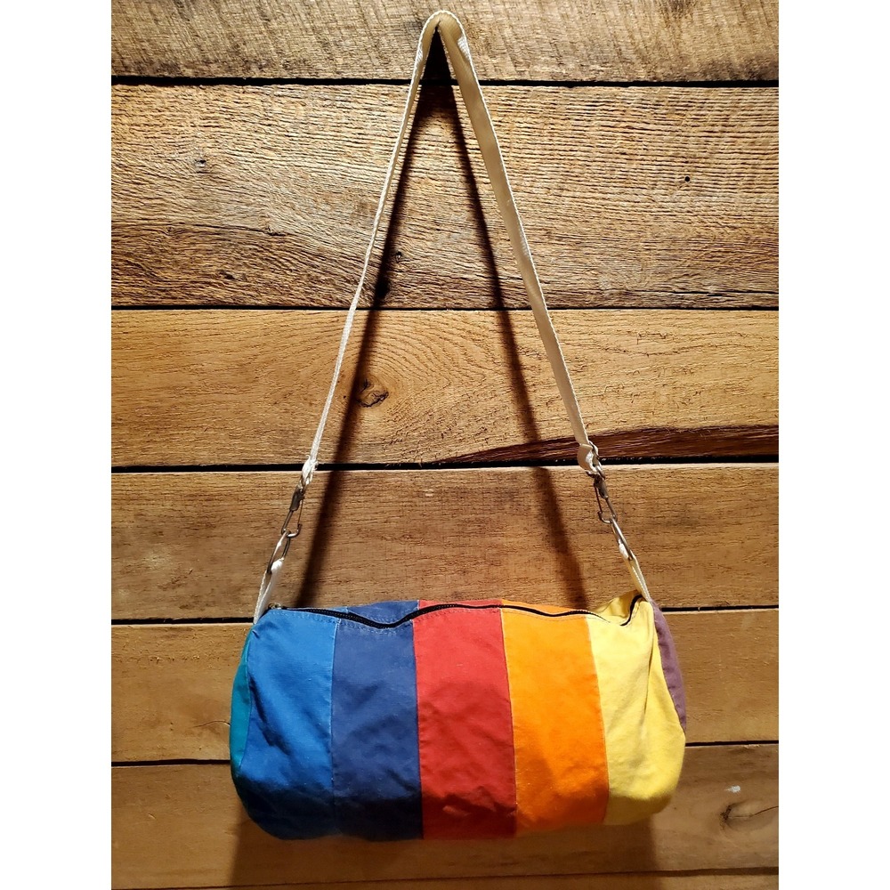 1970's Rainbow mini duffle purse - Picture 2 of 7